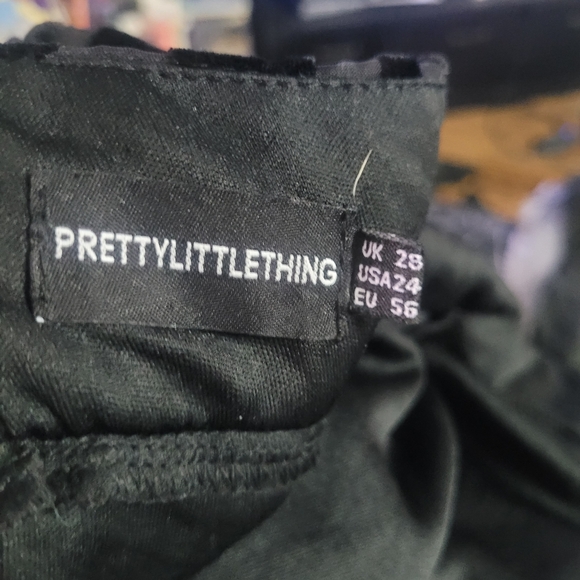 Pretty Little Thing black strip dress size us 24 - Picture 5 of 11